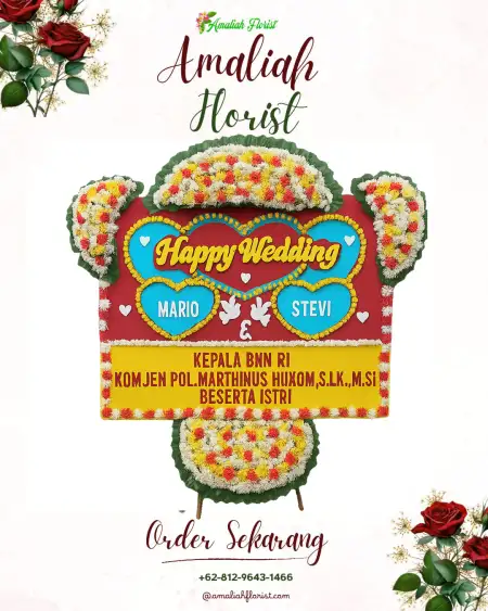 Papan Bunga Pernikahan Ngetal